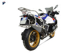 Termignoni titanium silencer tungsten finish fitted to BMW R1250GS Adventure 2019–2023 carbon heat shield exhaust_3