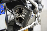 Termignoni titanium silencer tungsten finish fitted to BMW R1250GS Adventure 2019–2023 carbon heat shield exhaust_1
