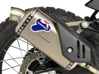 Termignoni titanium silencer with stainless steel Adventure end cap for CF Moto 450 MT Euro 5+ approved exhaust