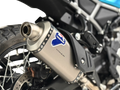 Termignoni titanium silencer with stainless steel Adventure end cap for CF Moto 450 MT Euro 5+ approved exhaust