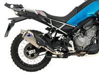 Termignoni titanium silencer with stainless steel Adventure end cap for CF Moto 450 MT Euro 5+ approved exhaust