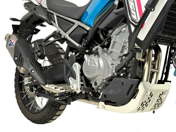 Termignoni titanium silencer with stainless steel Adventure end cap for CF Moto 450 MT Euro 5+ approved exhaust_5