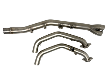 Termignoni stainless steel decat collector for CF Moto 450 MT racing exhaust headers 2024-2026