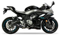 IXIL Race Xtrem Black Full Exhaust System for CF Moto 675 SR-R with 230 mm AISI304 stainless steel conical silencer, headers and removable dB killer