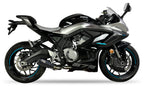 IXIL Race Xtrem Black Full Exhaust System for CF Moto 675 SR-R with 230 mm AISI304 stainless steel conical silencer, headers and removable dB killer