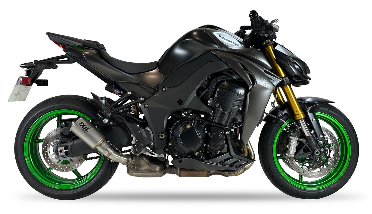 Ixil Race Xtrem inox silencer with carbon fibre end cap for Kawasaki Z1100 SE 2026