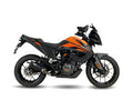 Ixil Race Xtrem black stainless steel silencer KTM 390 Adventure with black conical end cap road legal exhaust