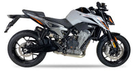 Ixil Race Xtrem black conical slip-on exhaust silencer fitted to KTM 790 Duke 2023–2026