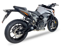 Ixil Race Xtrem black conical slip-on exhaust silencer fitted to KTM 790 Duke 2023–2026