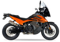 Ixil Race Xtrem stainless steel slip-on exhaust with carbon fibre end cap fitted to KTM 890 Adventure R 2021–2026