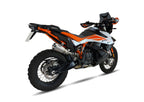IXIL Race Xtrem Carbon Tip Slip-On Exhaust KTM 790 Adventure 2019-20, matt polished AISI 304 stainless-steel silencer with gloss carbon-fibre end cap and removable dB killer, CM3278RC_1