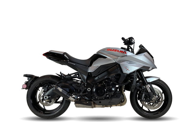 IXIL Race Xtrem Black silencer fitted to Suzuki Katana 1000 with black conical end cap