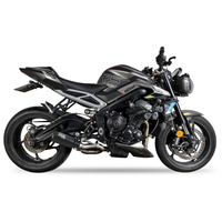 Ixil Race Xtrem Black Full System for the Triumph Street Triple 765, Available at Motorcycle Performance Stores.