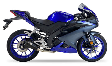 IXIL Race Xtrem Black full exhaust system fitted to Yamaha YZF-R125 2021–2026