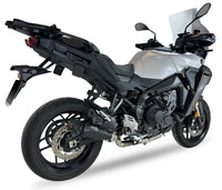 IXIL Race Xtrem Black full exhaust system fitted to Yamaha Tracer 9 GT with black conical silencer