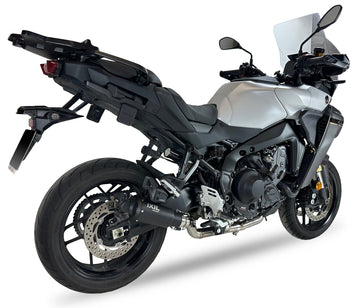 IXIL Race Xtrem Black full exhaust system fitted to Yamaha Tracer 9 GT with black conical silencer_1