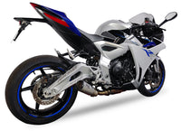 Ixil Race Xtrem conical stainless steel slip-on silencer for Zontes 703 RR with removable dB killer and satin finish