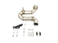 Ixil Race Xtrem conical stainless steel slip-on silencer for Zontes 703 RR with removable dB killer and satin finish