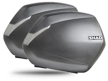 SHAD SH36 carbon motorcycle panniers 36 litre waterproof side cases full face helmet capacity touring luggage