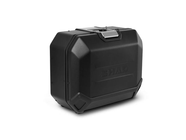 SHAD TR36 Terra black right aluminium pannier 35 litre waterproof motorcycle side case with lock system and mesh restraint_1
