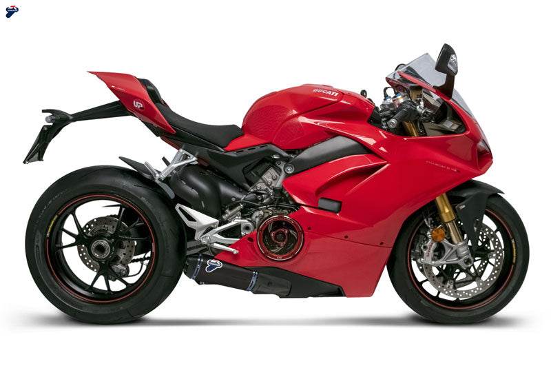 Termignoni Black Titanium Silencers Ducati Panigale V4 (R,S) 2018-24 - Motorcycle Performance Store