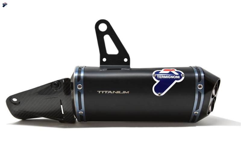 Termignoni Black Titanium Silencers Ducati Panigale V4 (R,S) 2018-24 - Motorcycle Performance Store