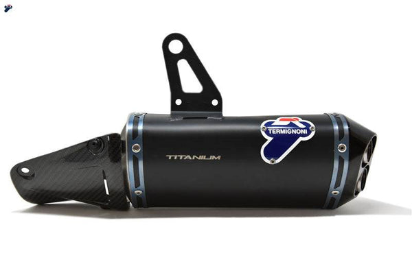 Termignoni Black Titanium Silencers Ducati Panigale V4 (R,S) 2018-24 - Motorcycle Performance Store