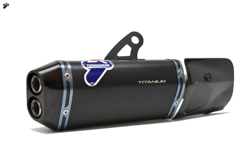 Termignoni Black Titanium Silencers Ducati Panigale V4 (R,S) 2018-24 - Motorcycle Performance Store