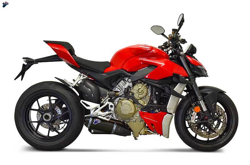 Termignoni D199 Black Titanium Silencers Ducati Streetfighter V4 / S 2020-24 - Motorcycle Performance Store