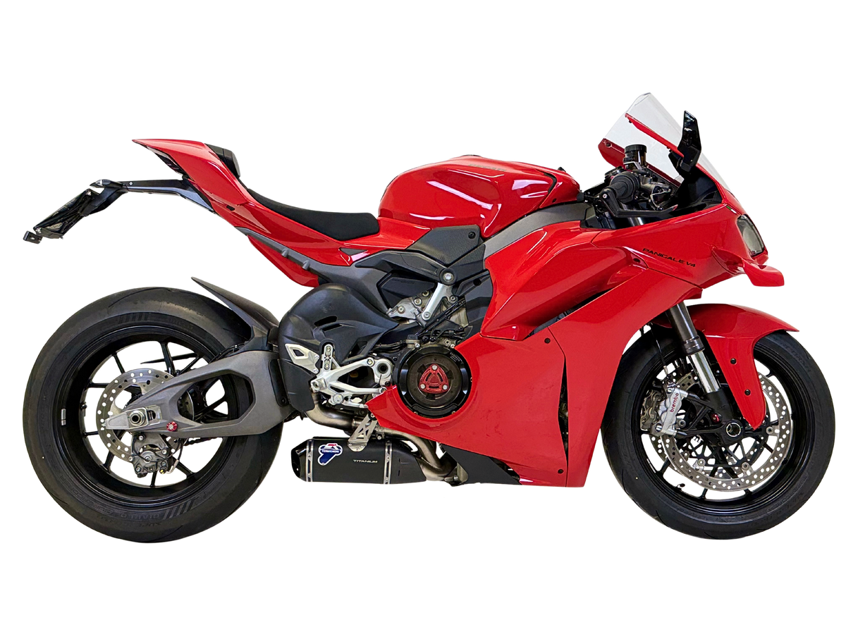 Termignoni Black Titanium Underbelly Silencers Ducati Panigale V4 (R/S) 2025-26
