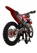 Termignoni underseat titanium racing exhaust fitted to Ducati Desmo MX 450 2025-2026 motocross bike_1