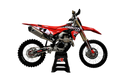 Termignoni underseat titanium racing exhaust fitted to Ducati Desmo MX 450 2025-2026 motocross bike