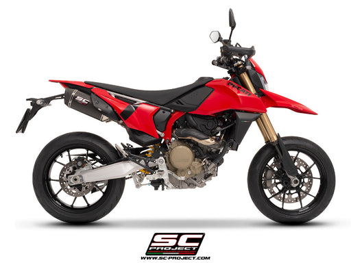 SC Project SC1-S Carbon Underseat Silencers Ducati Hypermotard 698 2024 - Motorcycle Performance Store 