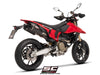 SC Project SC1-S Carbon Underseat Silencers Ducati Hypermotard 698 2024 - Motorcycle Performance Store 