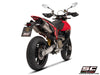 SC Project SC1-S Titanium Underseat Silencers Ducati Hypermotard 698 2024 - Motorcycle Performance Store 