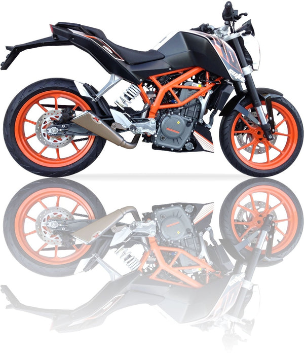 IXIL X55 Slash Cut INOX Slip on Silencer - KTM Duke 390 2013-16 - Motorcycle Performance Store 