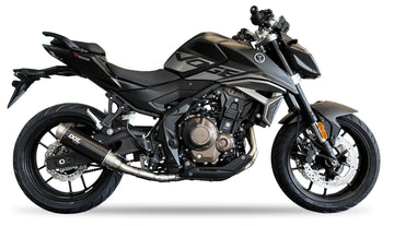 IXIL Sport Xtrem Black Slip-On Exhaust Silencer for Voge 625 R 2026 with compact 333 mm stainless steel body, black painted finish and removable dB killer