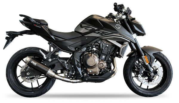 IXIL Sport Xtrem Black Slip-On Exhaust Silencer for Voge 625 R 2026 with compact 333 mm stainless steel body, black painted finish and removable dB killer