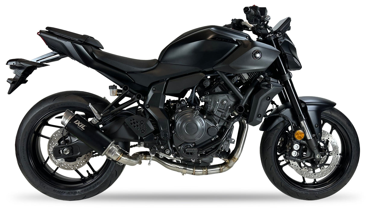 Ixil Sport Xtrem Black Racing Exhaust System on the Yamaha MT-07 2021-2026