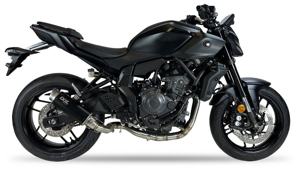 Ixil Sport Xtrem Black Racing Exhaust System on the Yamaha MT-07 2021-2026