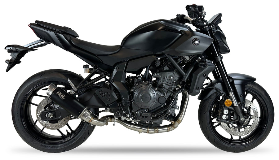 Ixil Sport Xtrem Black Racing Exhaust System on the Yamaha MT-07 2021-2026