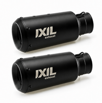 IXIL Dual Race Xtrem Black Silencer for Indian FTR1200 & FTR1200 S in Black painted Inox AISI304