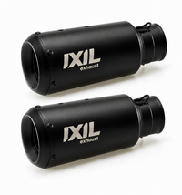 IXIL Dual Race Xtrem Black Silencer for Indian FTR1200, FTR1200 S & FTR1200 Rally in Black painted Inox AISI304
