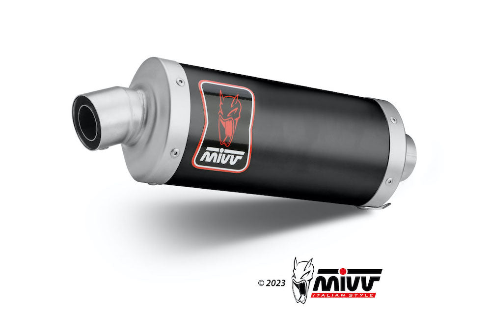 Mivv Dakar High Level Black Silencer Honda XL 750 Transalp 2023-24 - Motorcycle Performance Store 