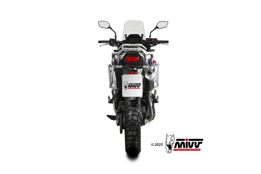 Mivv Dakar High Level Black Silencer Honda XL 750 Transalp 2023-24 - Motorcycle Performance Store 