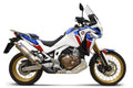Termignoni Titanium Slip-On Silencer for Honda Africa Twin CRF1100L 2020-2023 with exhaust valve link pipe, fixed dB killer and Honda aluminium pannier compatibility