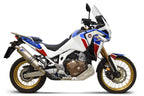 Termignoni Titanium Slip-On Silencer for Honda Africa Twin CRF1100L 2020-2023 with exhaust valve link pipe, fixed dB killer and Honda aluminium pannier compatibility