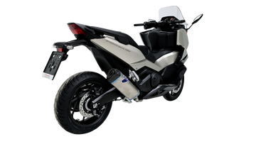 Termignoni Titanium Slip-On Exhaust for the Honda Forza 750 (2024-26). Available at Motorcycle Performance Store.