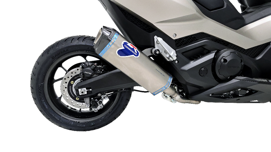 Termignoni Titanium slip on Silencer installed on the Honda Forza 750 2024-2025