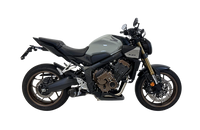 Termignoni Relevance Black Stainless Steel Full System for Honda CBR650R 2025-26. Carbon end cap, removable dB killer, weight saving, and race-inspired Termignoni styling.